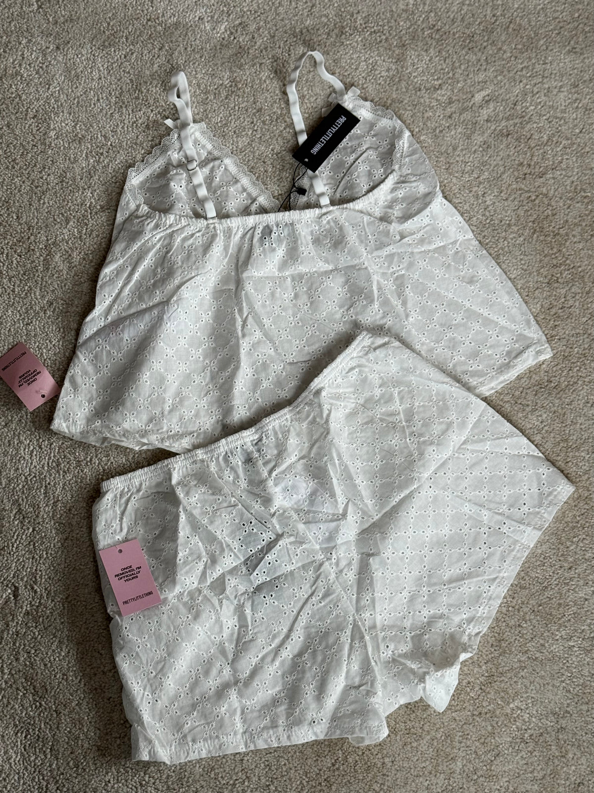 Broderie Shorts Set