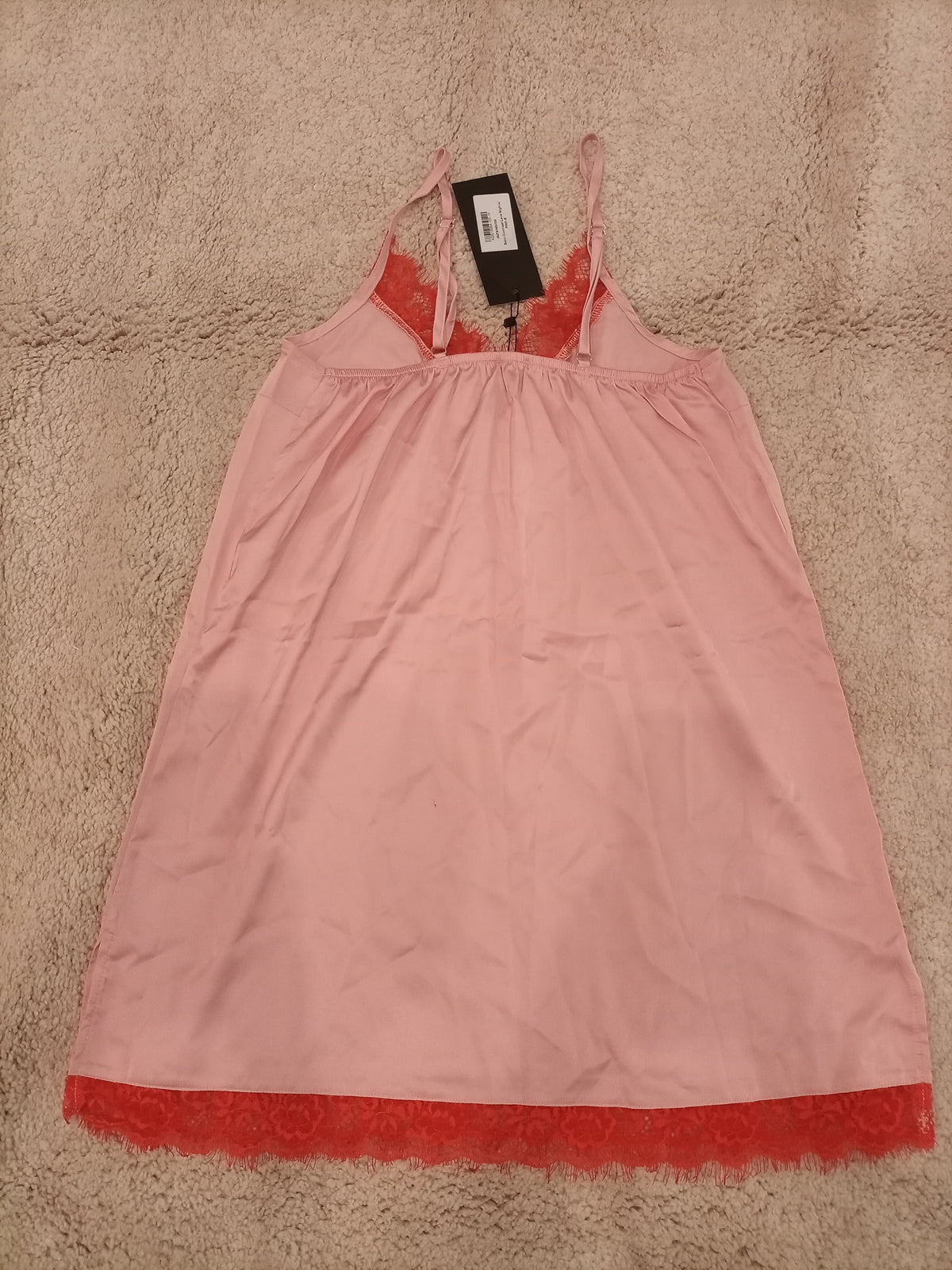 Satin Contrast Lace Nightie