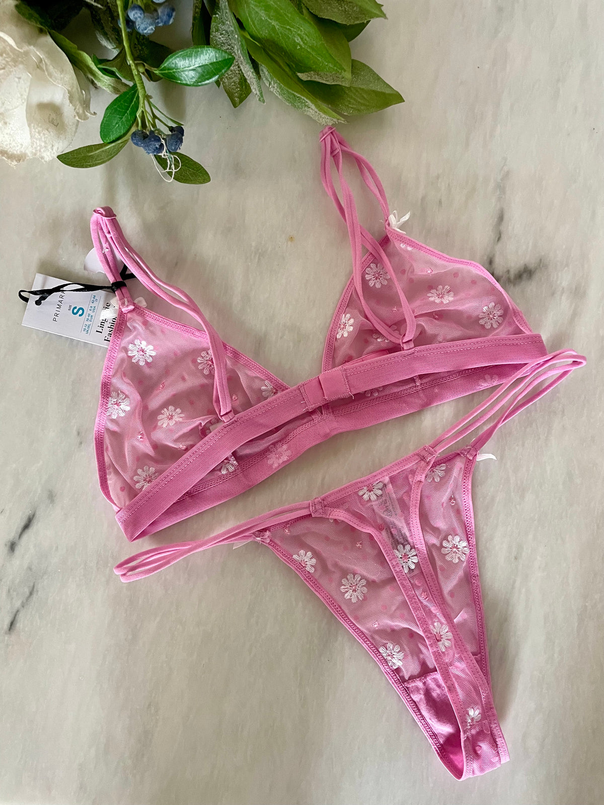 Non Padded Printed Lingerie Set