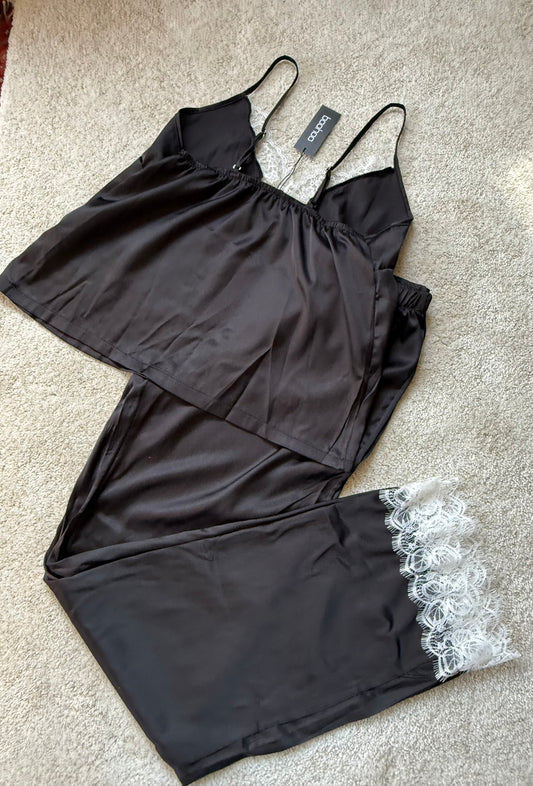 Lace Cami and PJ Set