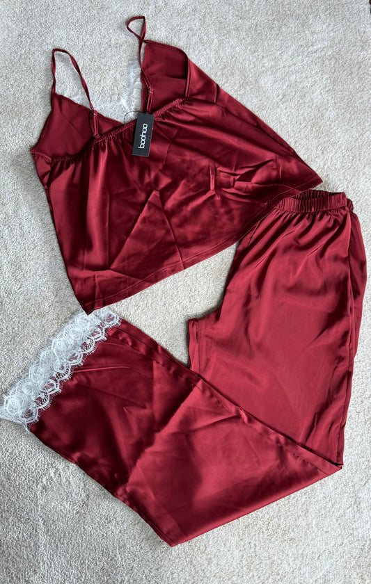 Lace Cami and PJ Set
