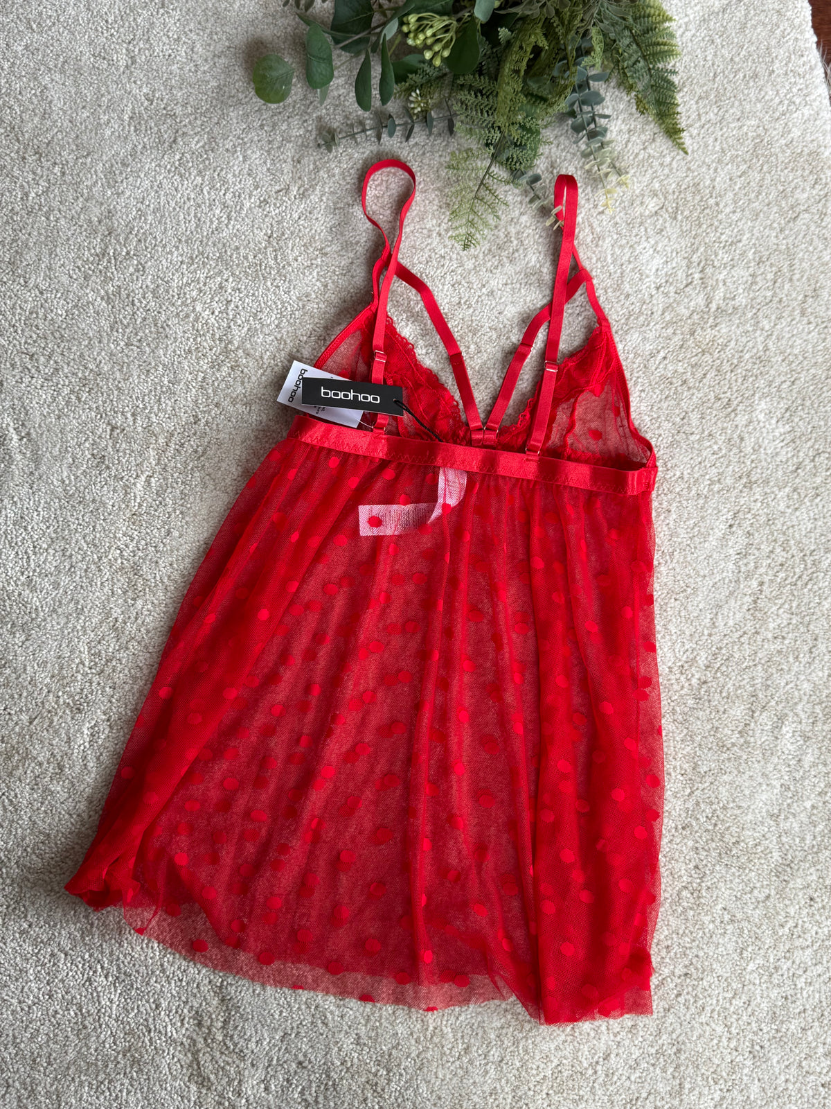 Dot Mesh Babydoll
