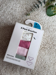 5 Pack Cotton Brazilian