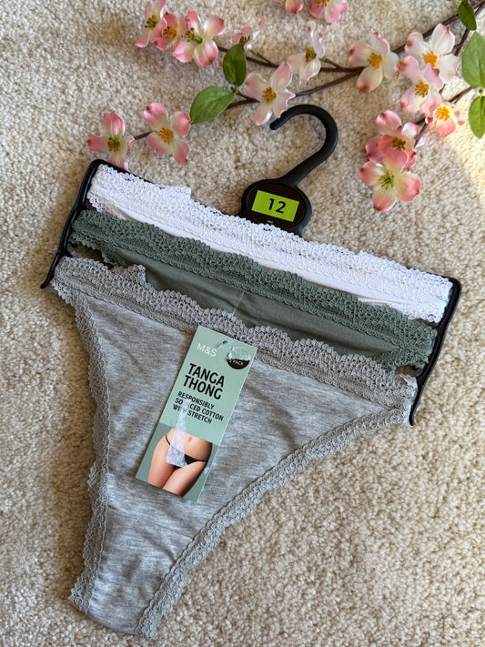 M&S 3 Pack Thong