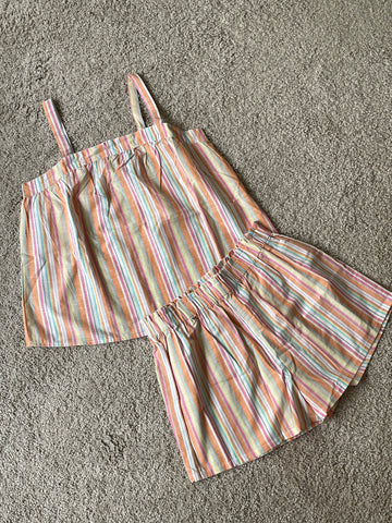 Stripe Cami and Shorts Set