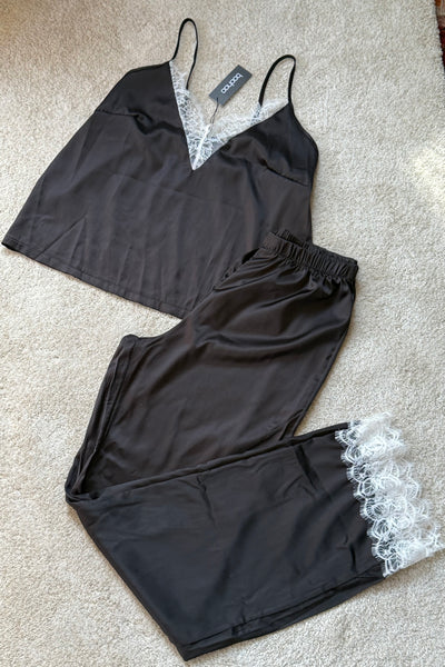 Lace Cami and PJ Set