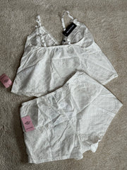 Broderie Shorts Set