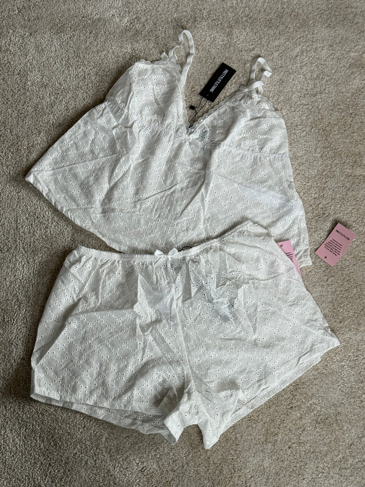 Broderie Shorts Set