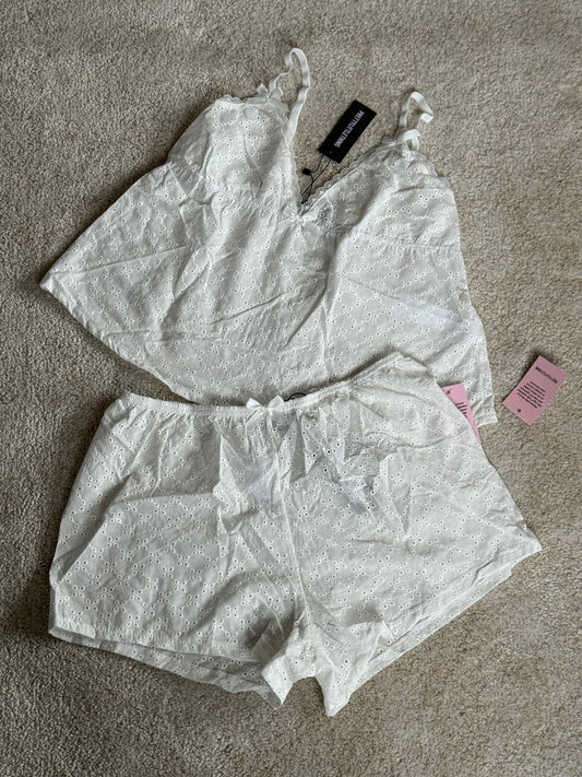 Broderie Shorts Set