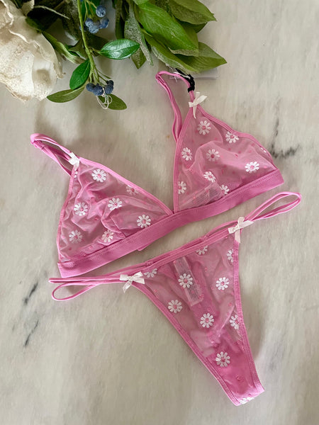 Non Padded Printed Lingerie Set