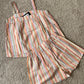 Stripe Cami and Shorts Set