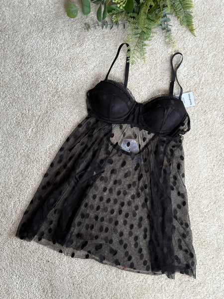 Cupped Bust Mesh Babydoll