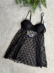 Cupped Bust Mesh Babydoll