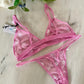 Non Padded Printed Lingerie Set