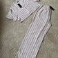 Cotton Stripe Shirt and PJ Set