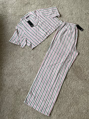 Cotton Stripe Shirt and PJ Set