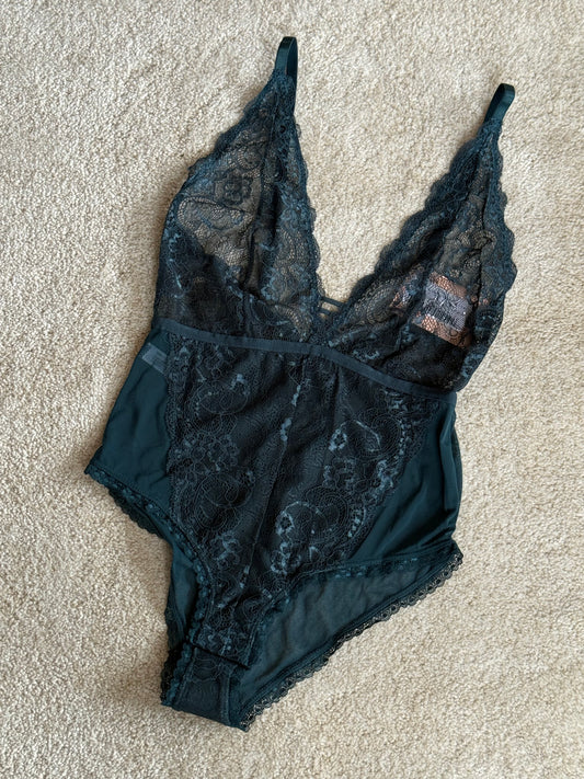 V Neck Lace Bodysuit