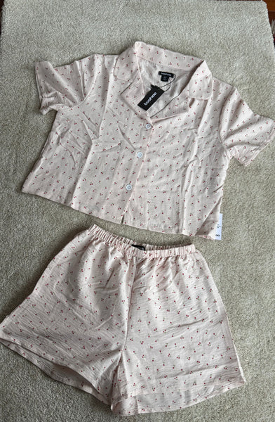 Cherry Print Shorts Set