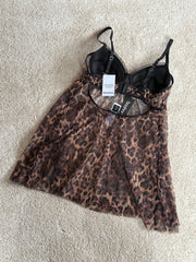 Leopard Mesh Babydoll