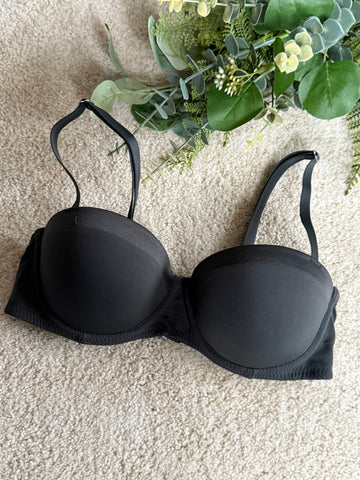 Satin Trim Balcony Bra