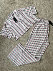 Cotton Stripe Shirt and PJ Set