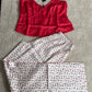 Cherry Print Satin PJ Set