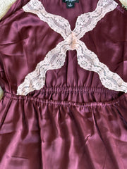 Satin Lace Cutout Nightie