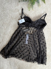 Cupped Bust Mesh Babydoll