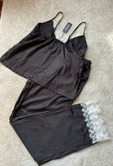 Lace Cami and PJ Set