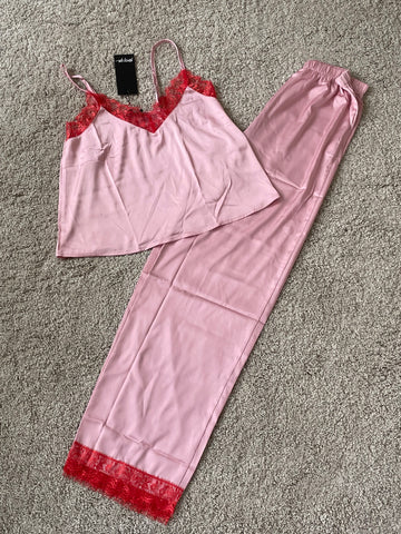 Satin Cami and PJ Set