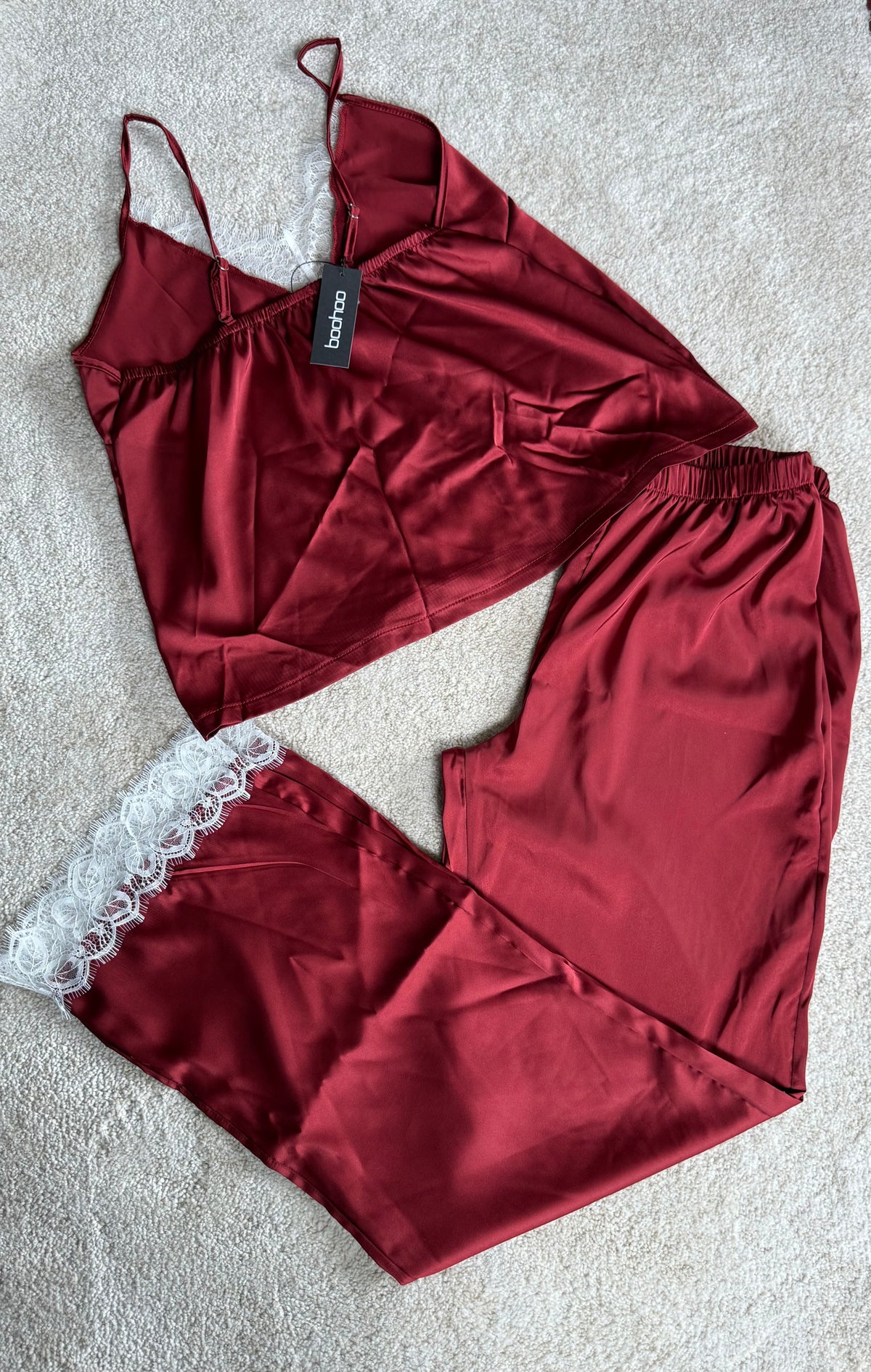 Lace Cami and PJ Set
