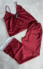 Lace Cami and PJ Set