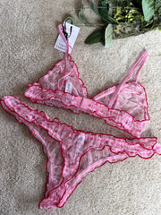 Non Padded Printed Lingerie Set