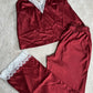 Lace Cami and PJ Set