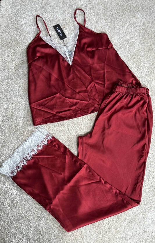 Lace Cami and PJ Set