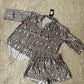 Satin Geo Print Shorts Set