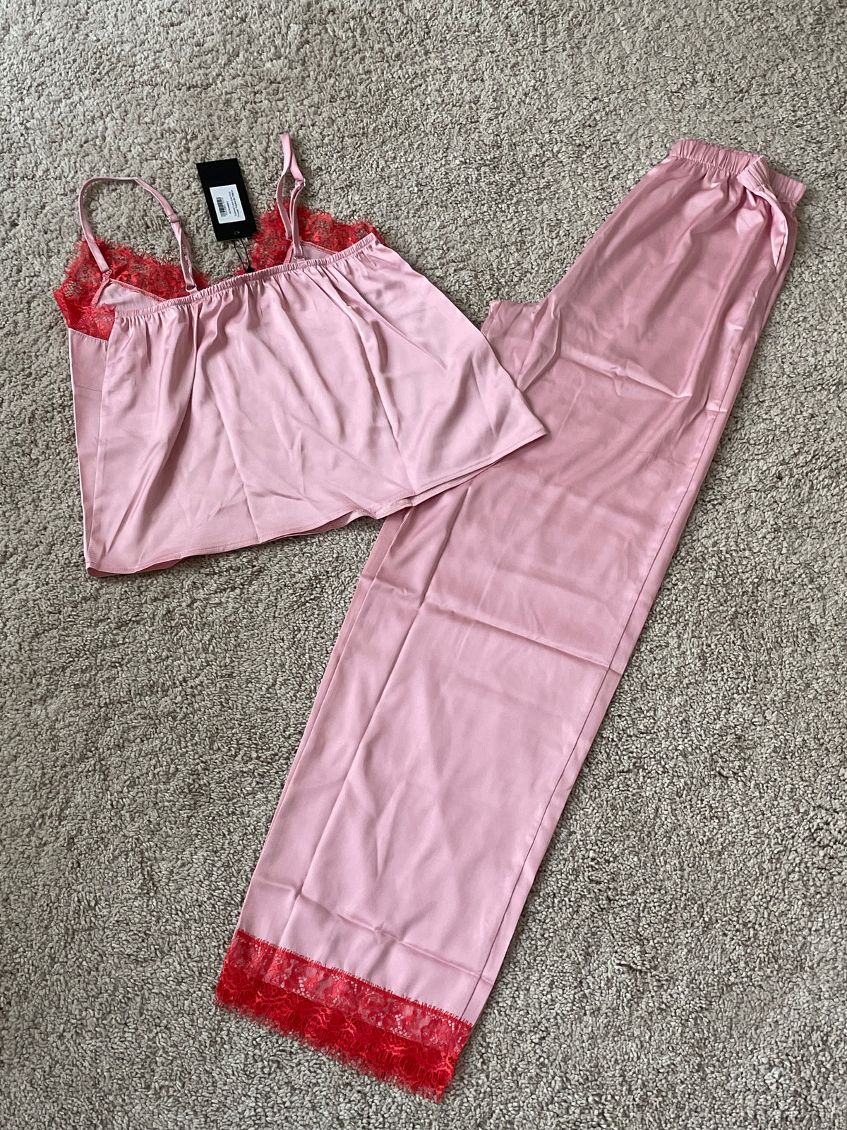 Satin Cami and PJ Set
