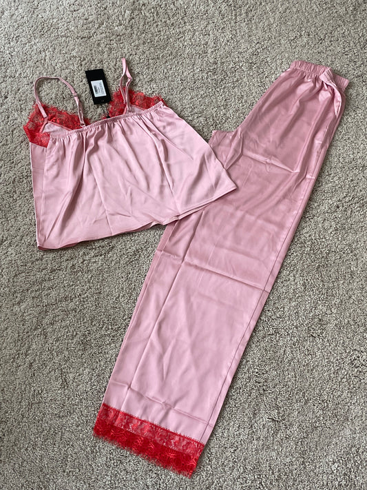 Satin Cami and PJ Set