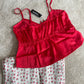 Cherry Print Satin PJ Set