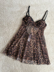 Leopard Mesh Babydoll