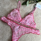 Non Padded Printed Lingerie Set