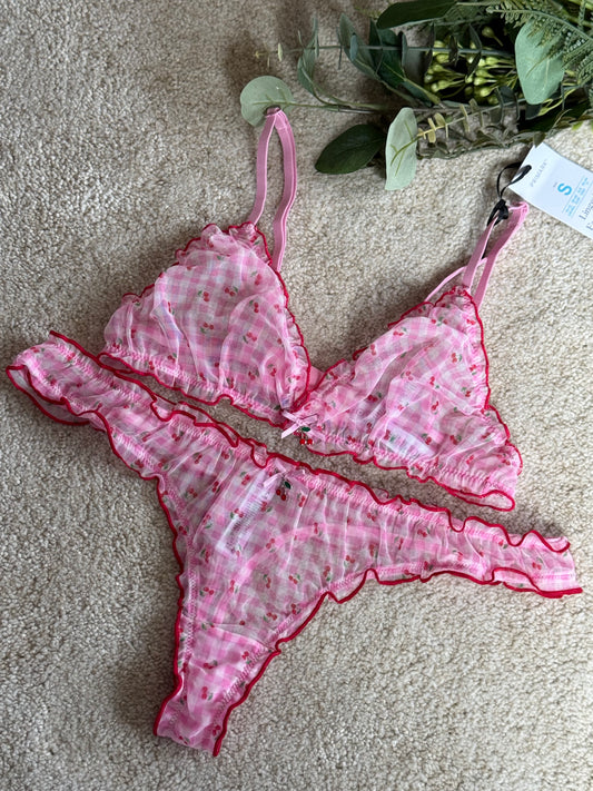 Non Padded Printed Lingerie Set