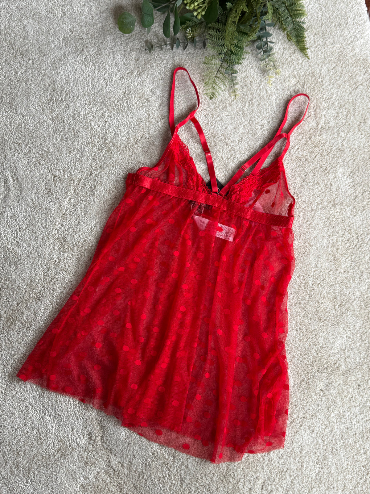 Dot Mesh Babydoll