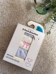 5 Pack Cotton Brazilian Set